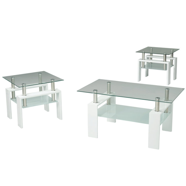 Odelia 3 piece store coffee table set